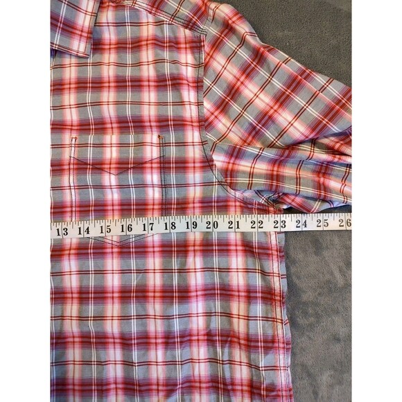 TOMMY BAHAMA Shirt Large Button Up Pink Plaid Long Sleeve Spring Easter Western - Picture 5 of 11